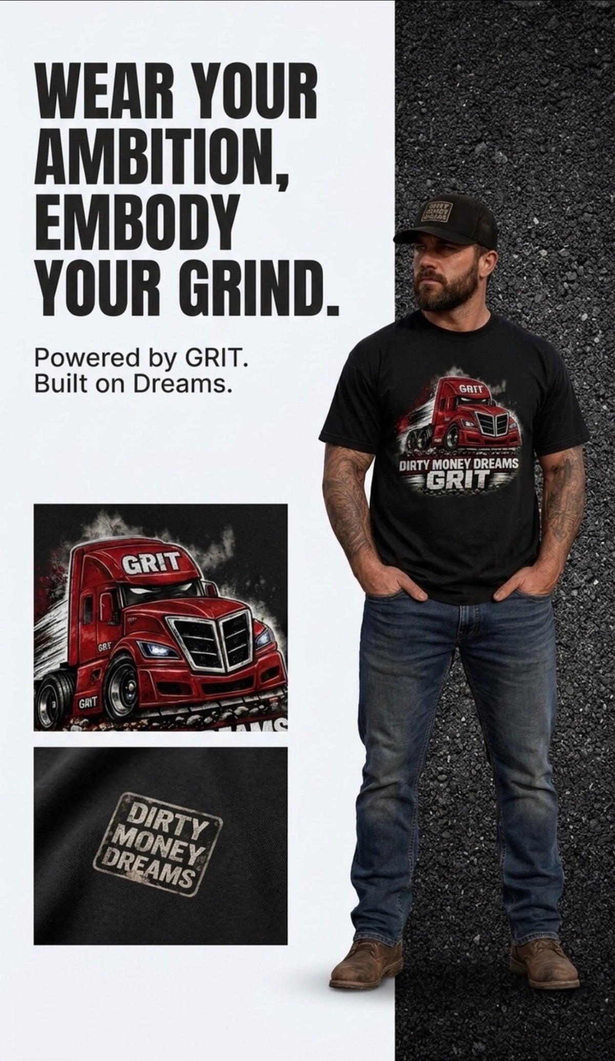 Wear Your Ambition, Embody Your Grind - DIRTY MONEY DREAMS