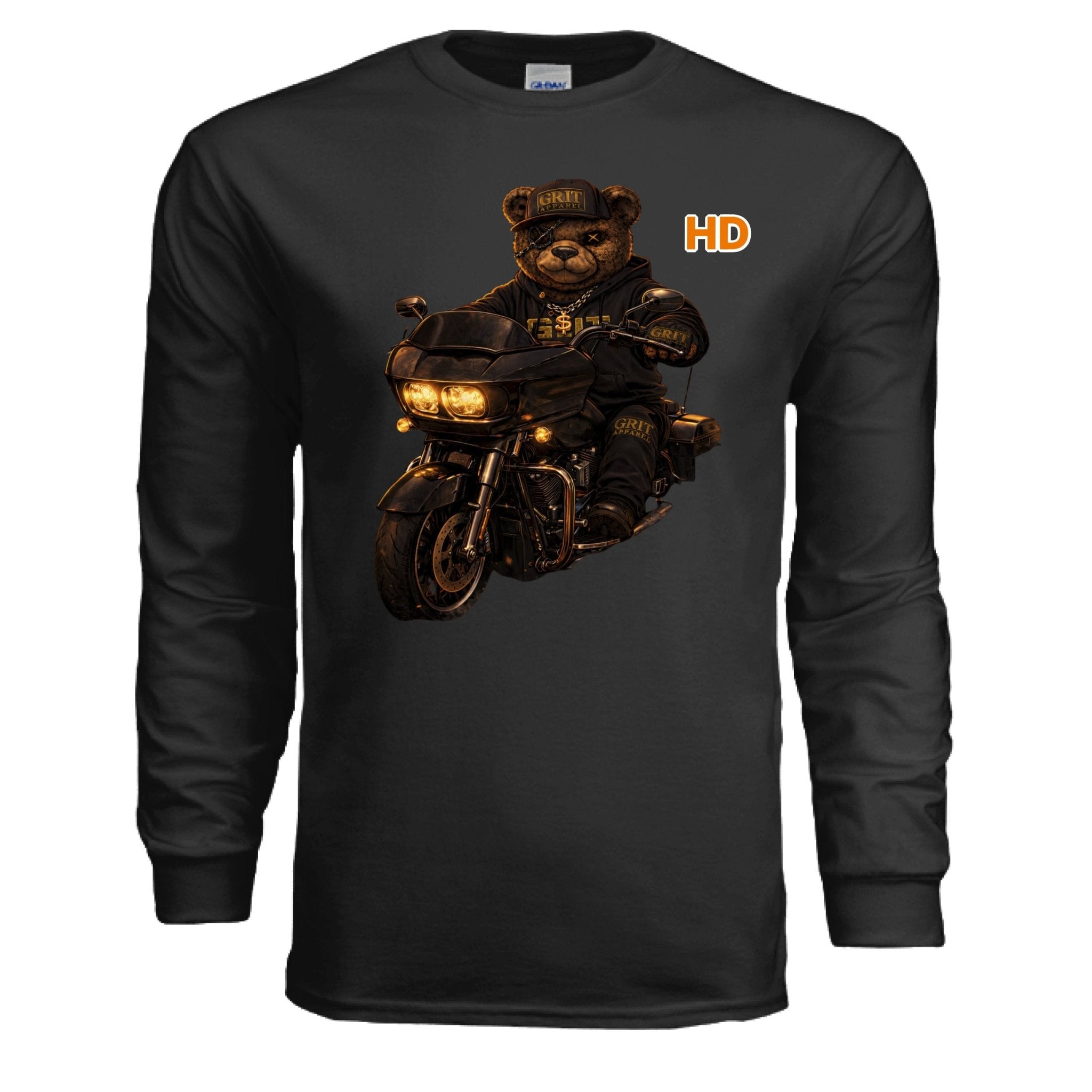 Built For The Long Run Graphic Long Sleeve Shirt – Motorcycle Motivational Streetwear | Dirty Money Dreams Grit