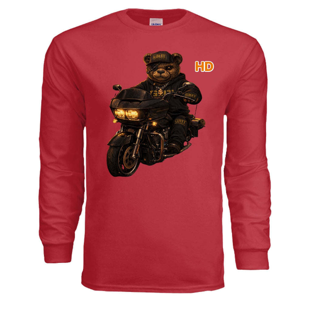 Built For The Long Run Graphic Long Sleeve Shirt Motorcycle Motivational Streetwear | Dirty Money Dreams - DIRTY MONEY DREAMS