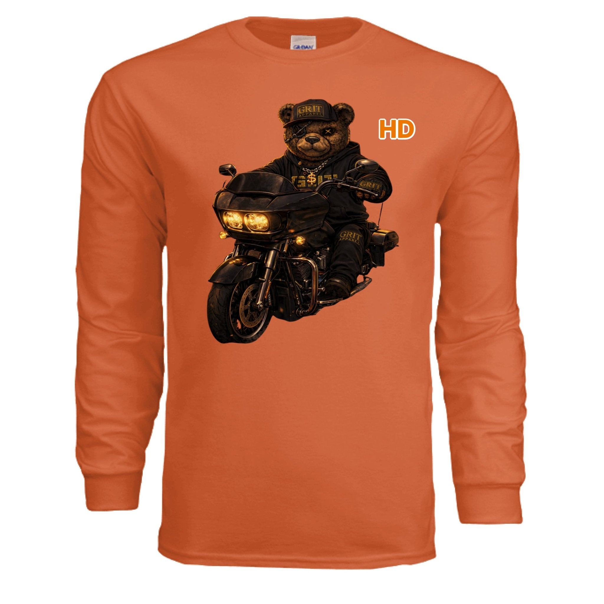 Built For The Long Run Graphic Long Sleeve Shirt  Motorcycle Motivational Streetwear | Dirty Money Dreams Grit