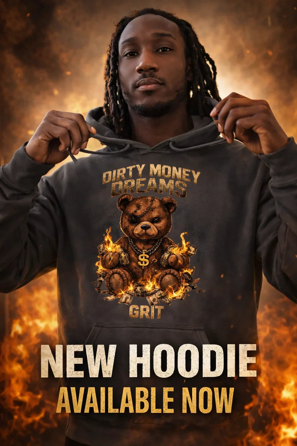 Built From Pressure Hoodie – Dirty Money Dreams GRIT Collection - DIRTY MONEY DREAMS