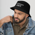 Determined GRIT Bucket Hat – Black Embroidered Streetwear Hat - DIRTY MONEY DREAMS