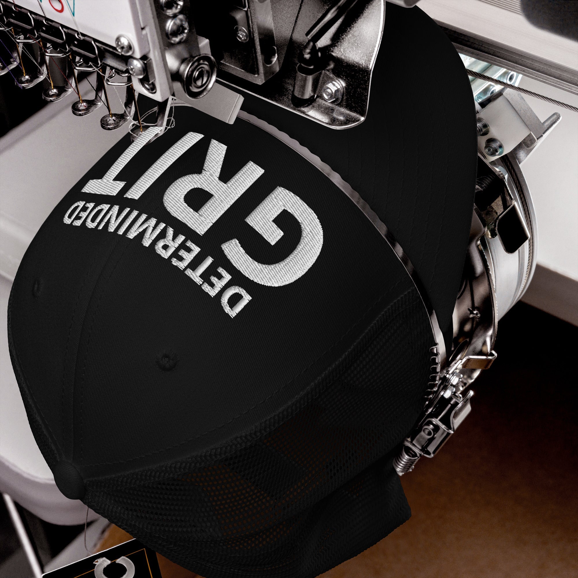 Determined GRIT Embroidered Trucker Hat - DIRTY MONEY DREAMS