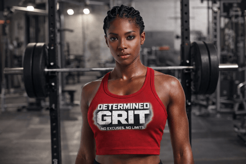Determined Grit Women’s Crop Tank Top – Fitness Streetwear | Dirty Money Dreams - DIRTY MONEY DREAMS