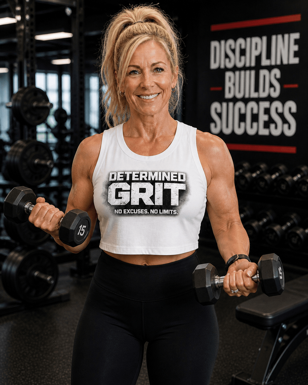 Determined Grit Women’s Crop Tank Top – Fitness Streetwear | Dirty Money Dreams - DIRTY MONEY DREAMS