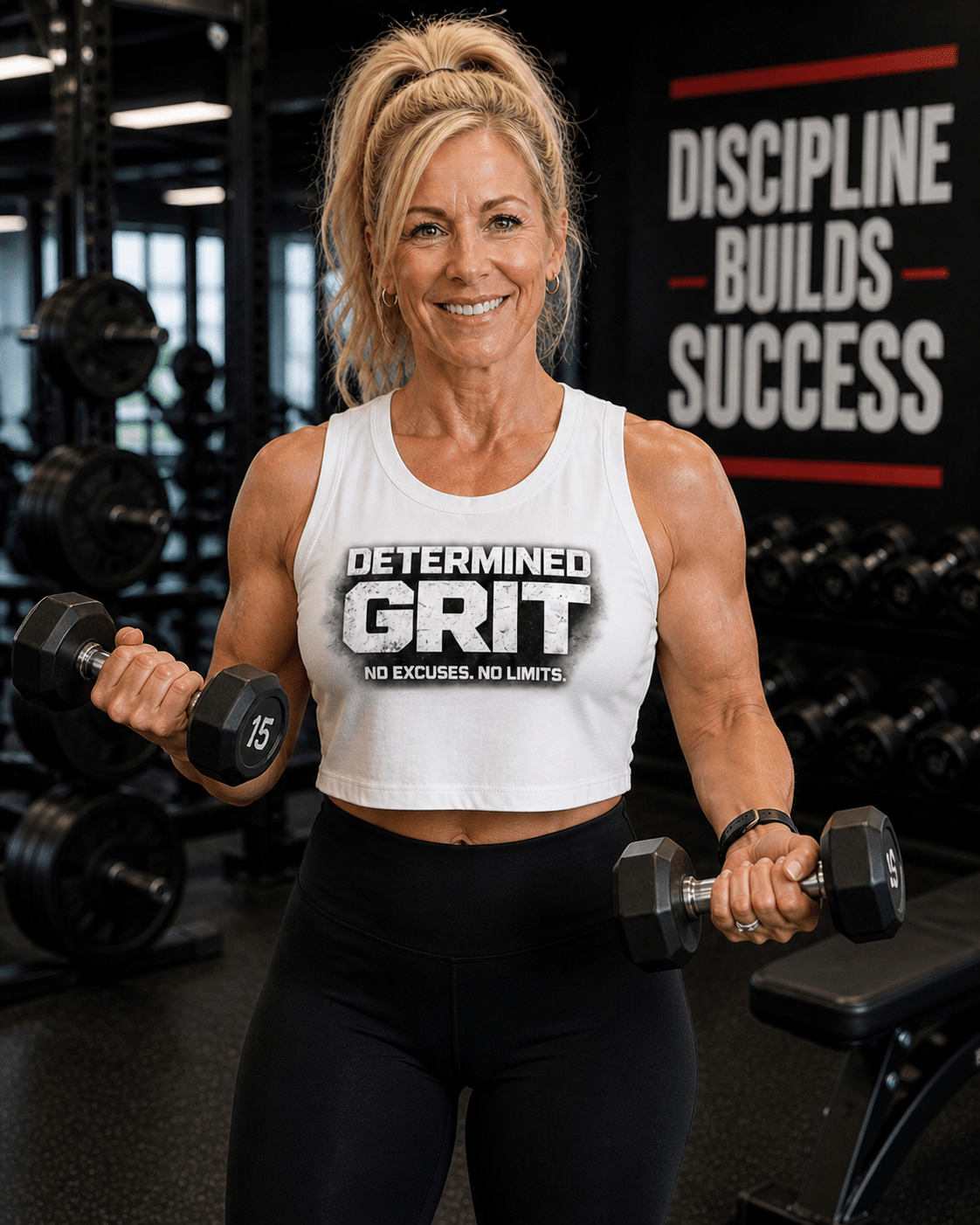 Determined Grit Women’s Crop Tank Top – Fitness Streetwear | Dirty Money Dreams - DIRTY MONEY DREAMS