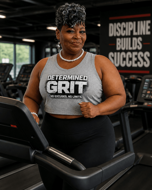 Determined Grit Women’s Crop Tank Top – Fitness Streetwear | Dirty Money Dreams - DIRTY MONEY DREAMS