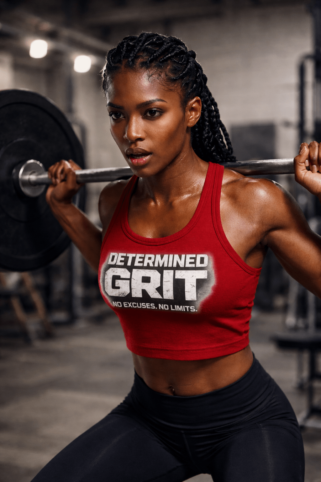 Determined Grit Women’s Crop Tank Top – Fitness Streetwear | Dirty Money Dreams - DIRTY MONEY DREAMS