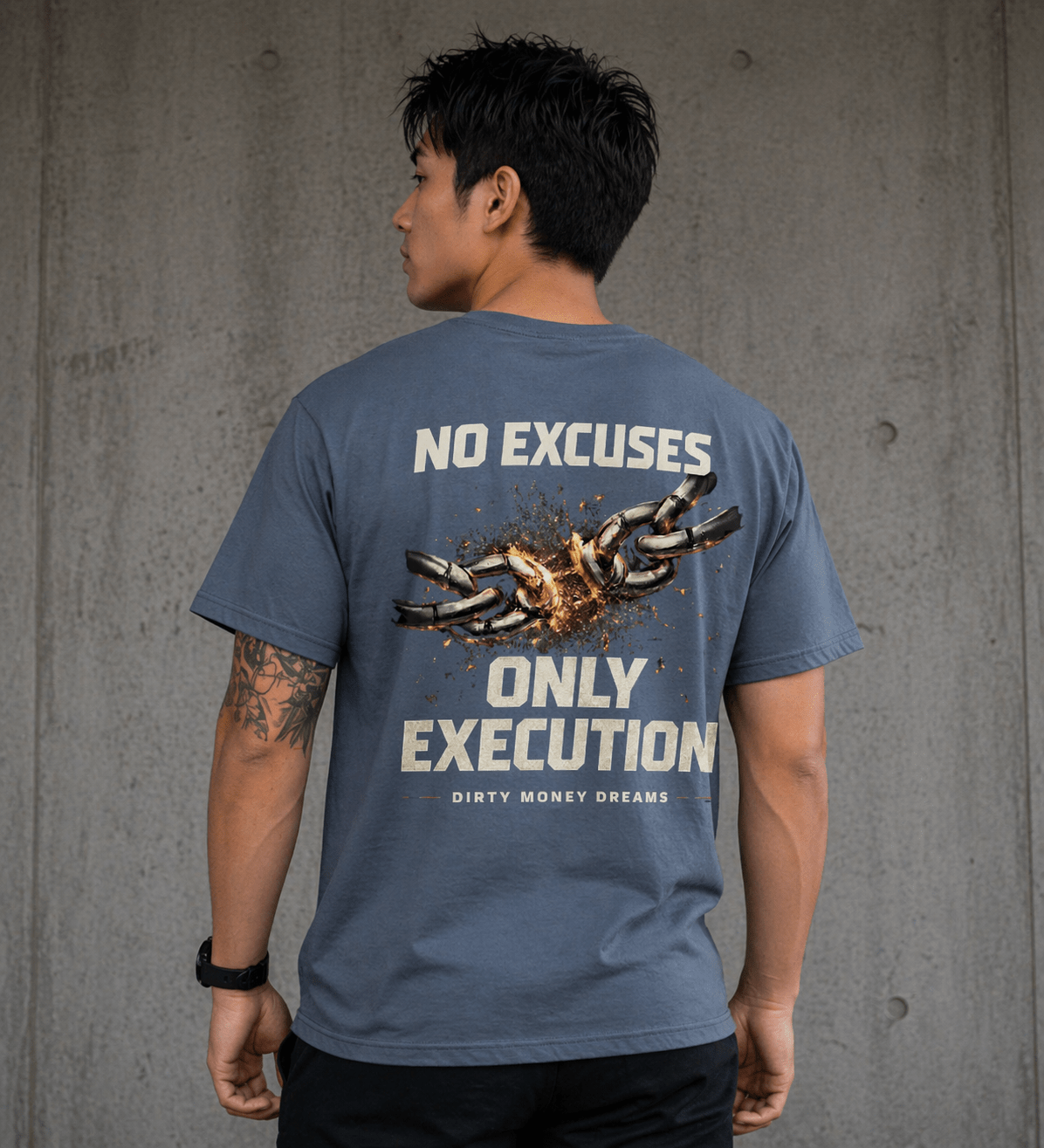 Dirty Money Dreams “Grit & Discipline” Tee – Built Different Streetwear - DIRTY MONEY DREAMS