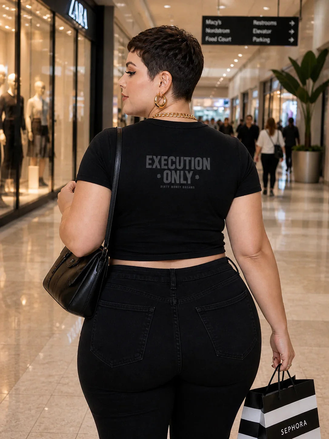 Dirty Money Dreams Logo Crop Tee – Women’s Streetwear Essential - DIRTY MONEY DREAMS
