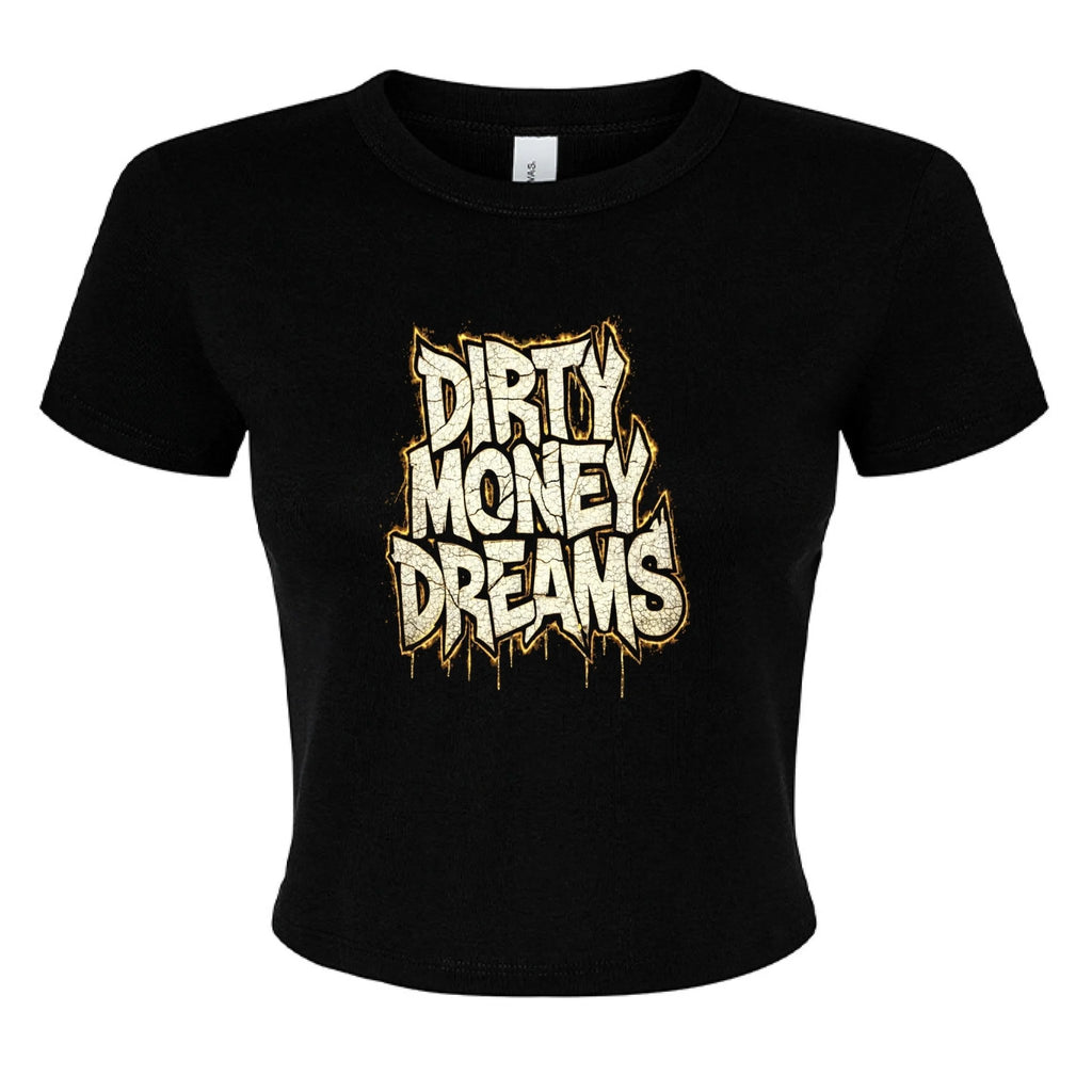 Dirty Money Dreams Logo Crop Tee – Women’s Streetwear Essential - DIRTY MONEY DREAMS