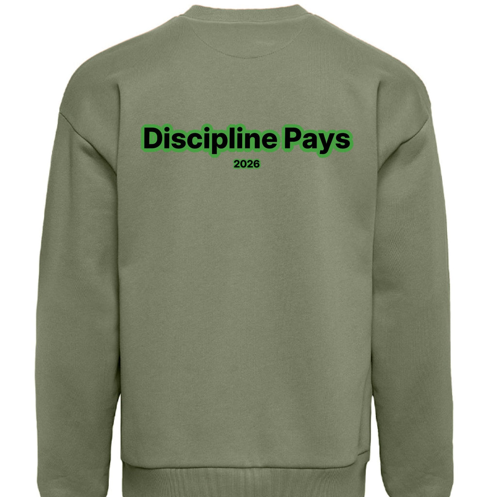 Discipline Pays Crewneck Sweatshirt – Motivational Streetwear | Dirty Money Dreams - DIRTY MONEY DREAMS