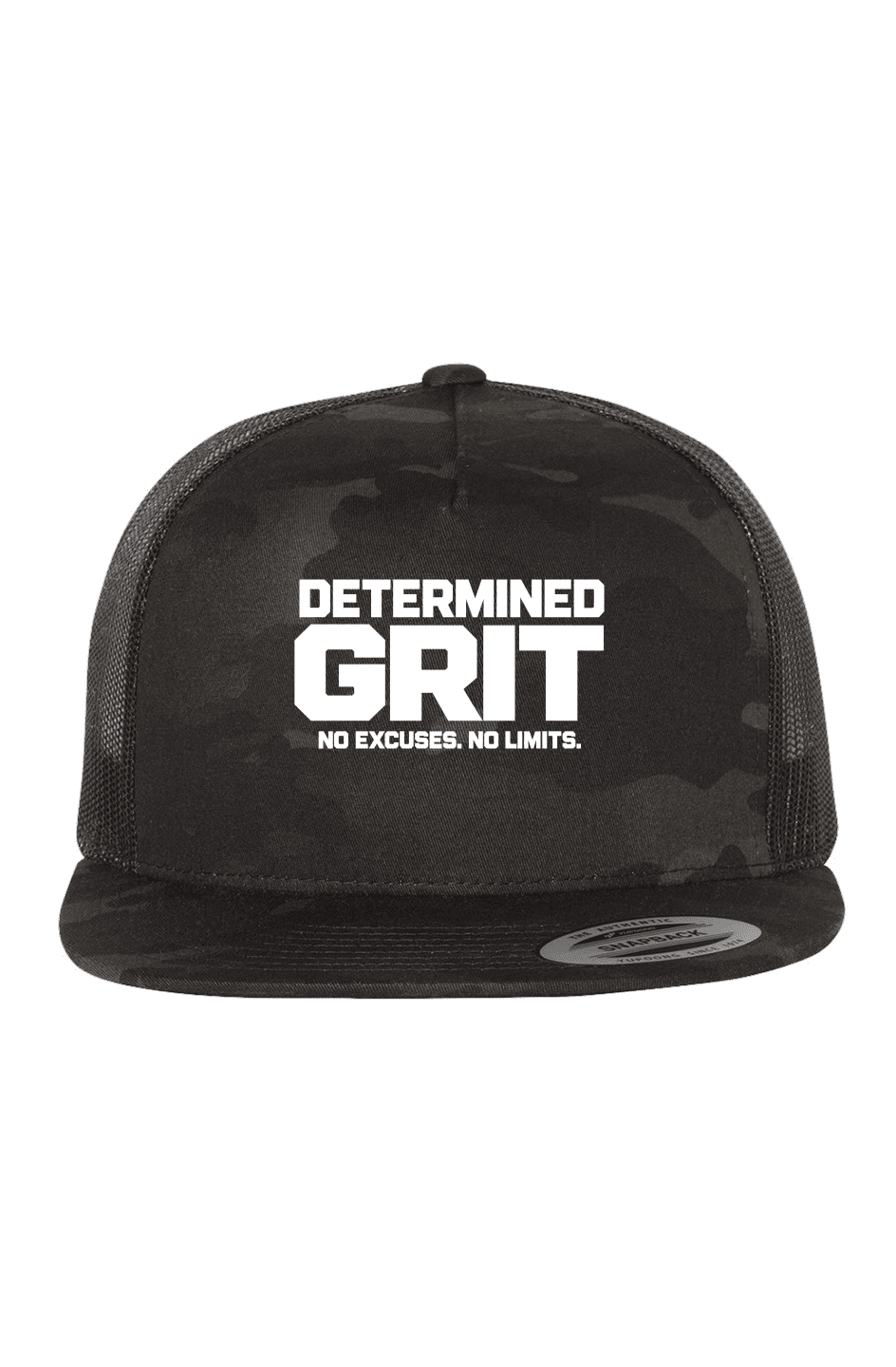 DMDGRIT Black Camo Trucker Inspired Execution Only Five-Panel - DIRTY MONEY DREAMS
