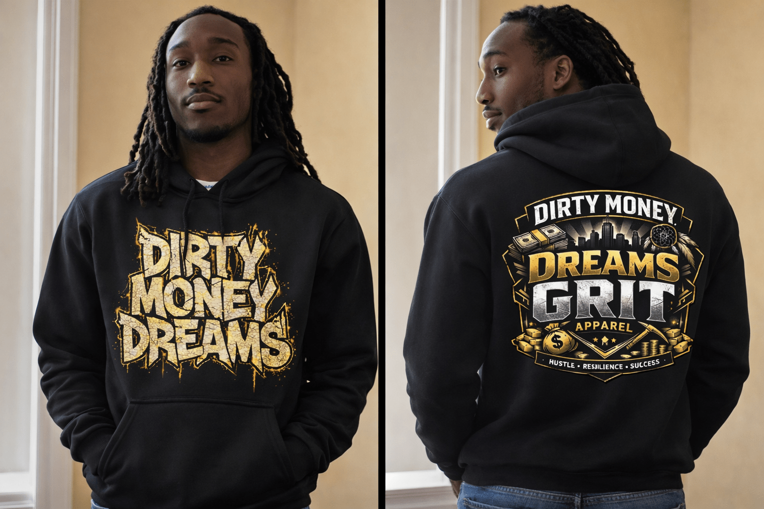 Everyday Armor Graphic Hoodie – Premium Streetwear | Dirty Money Dreams - DIRTY MONEY DREAMS