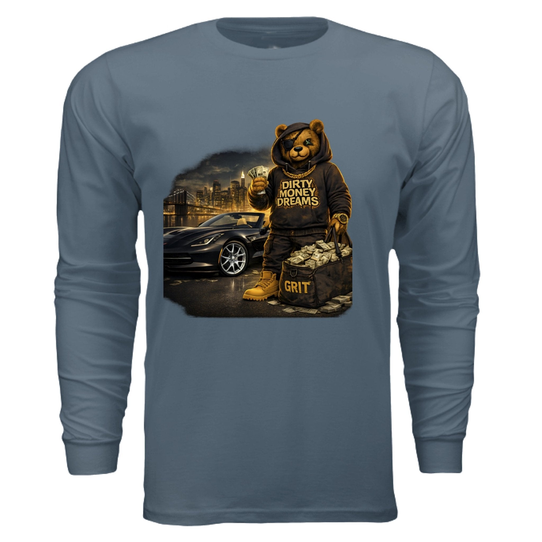 Everyday Discipline Graphic Long Sleeve Shirt – Motivational Streetwear | Dirty Money Dreams - DIRTY MONEY DREAMS