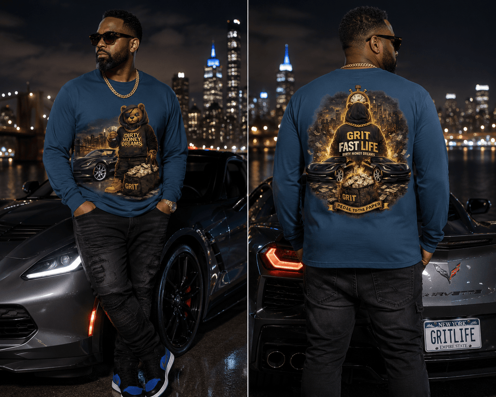 Everyday Discipline Graphic Long Sleeve Shirt – Motivational Streetwear | Dirty Money Dreams - DIRTY MONEY DREAMS