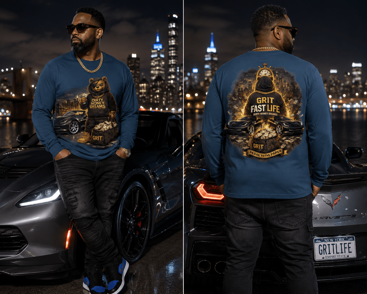 Everyday Discipline Graphic Long Sleeve Shirt – Motivational Streetwear | Dirty Money Dreams - DIRTY MONEY DREAMS