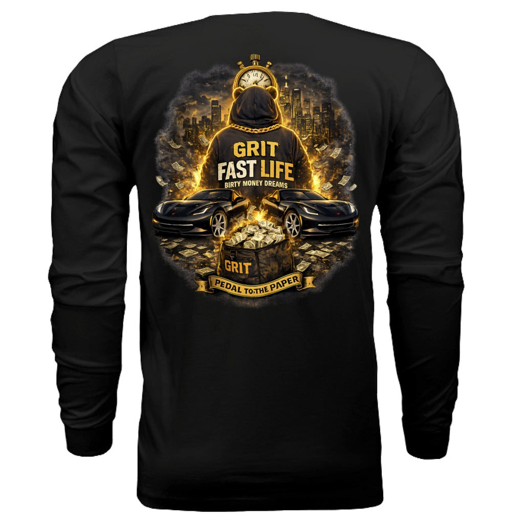 Everyday Discipline Graphic Long Sleeve Shirt – Motivational Streetwear | Dirty Money Dreams - DIRTY MONEY DREAMS