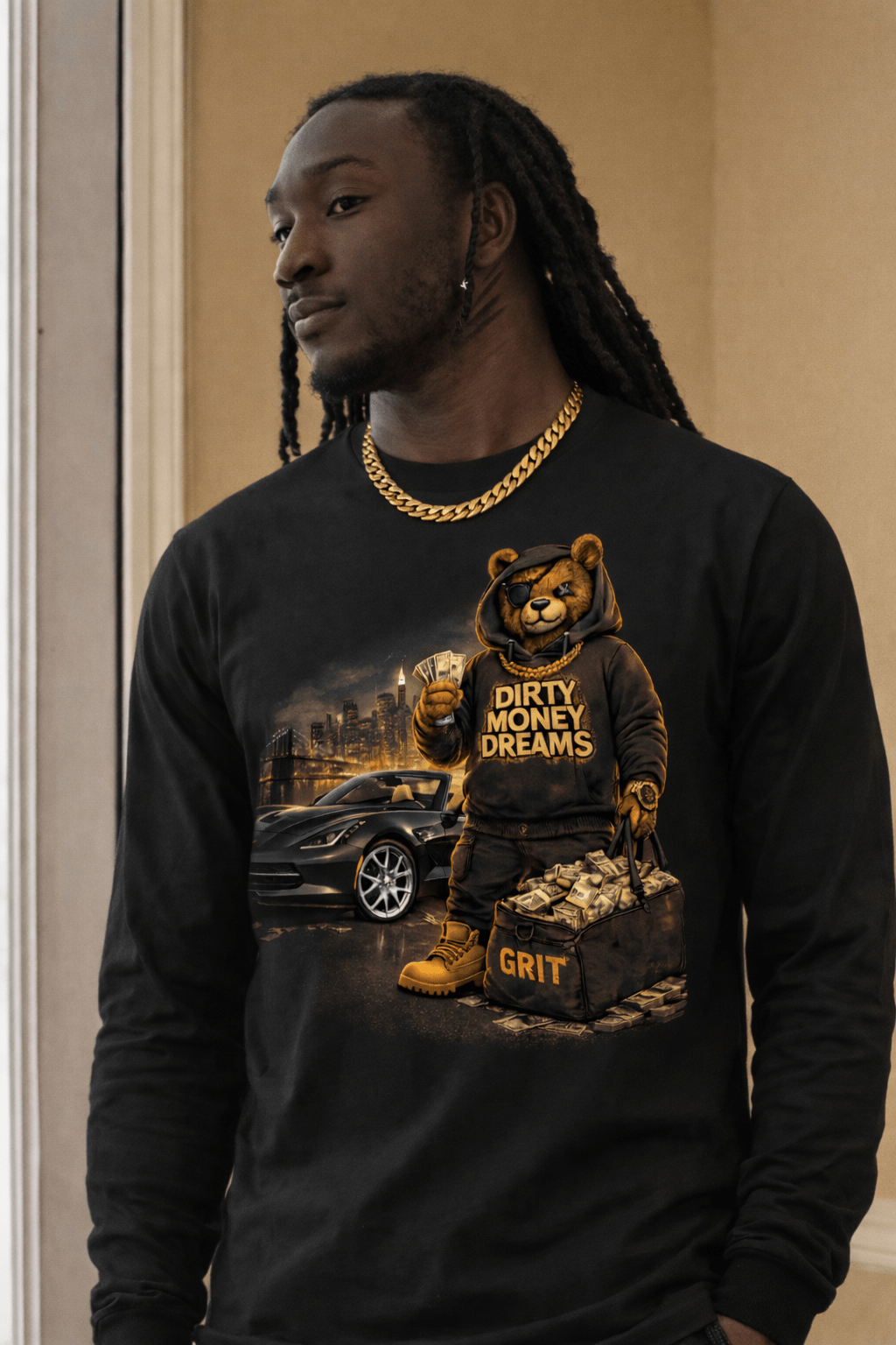 Everyday Discipline Graphic Long Sleeve Shirt – Motivational Streetwear | Dirty Money Dreams - DIRTY MONEY DREAMS