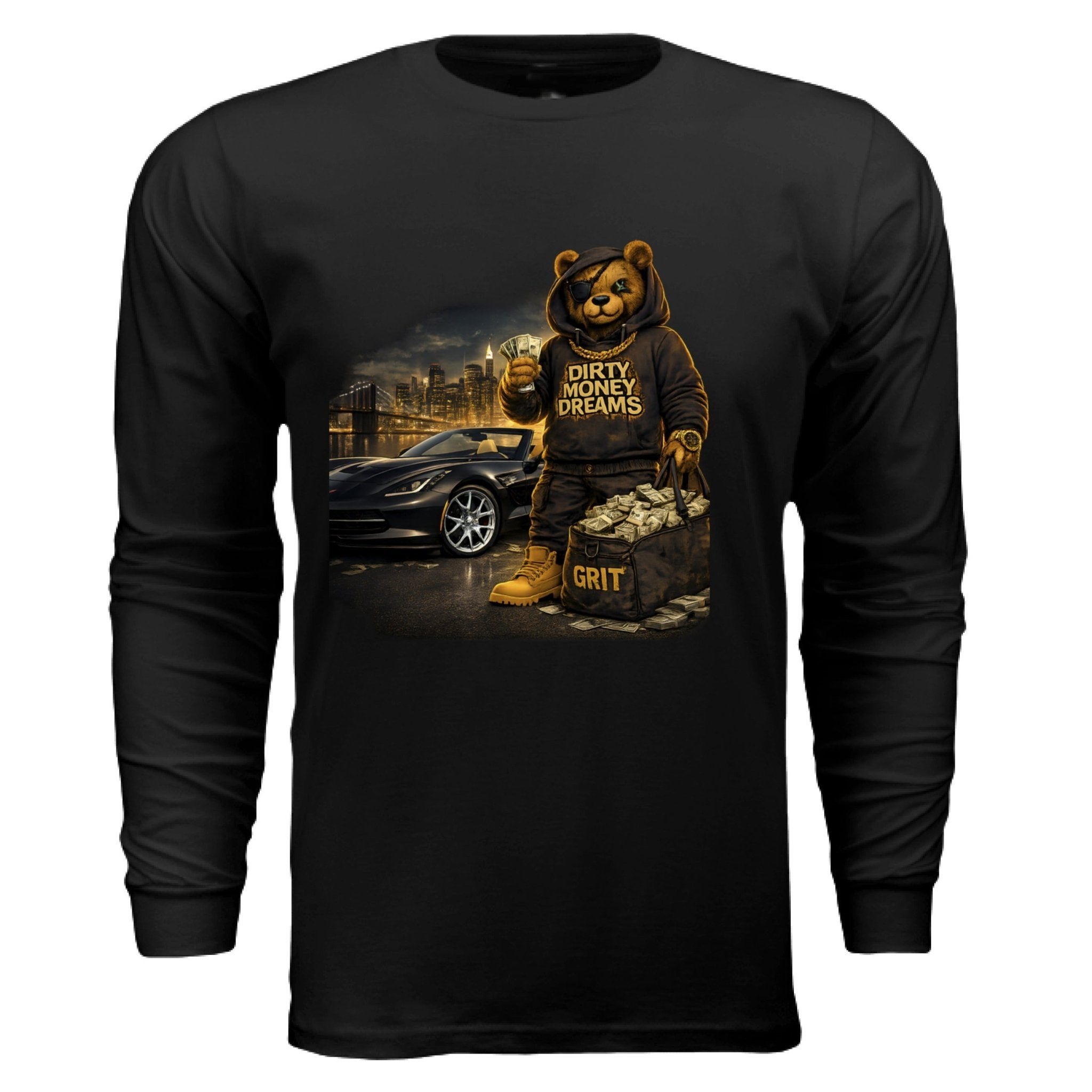 Everyday Discipline Graphic Long Sleeve Shirt – Motivational Streetwear | Dirty Money Dreams - DIRTY MONEY DREAMS