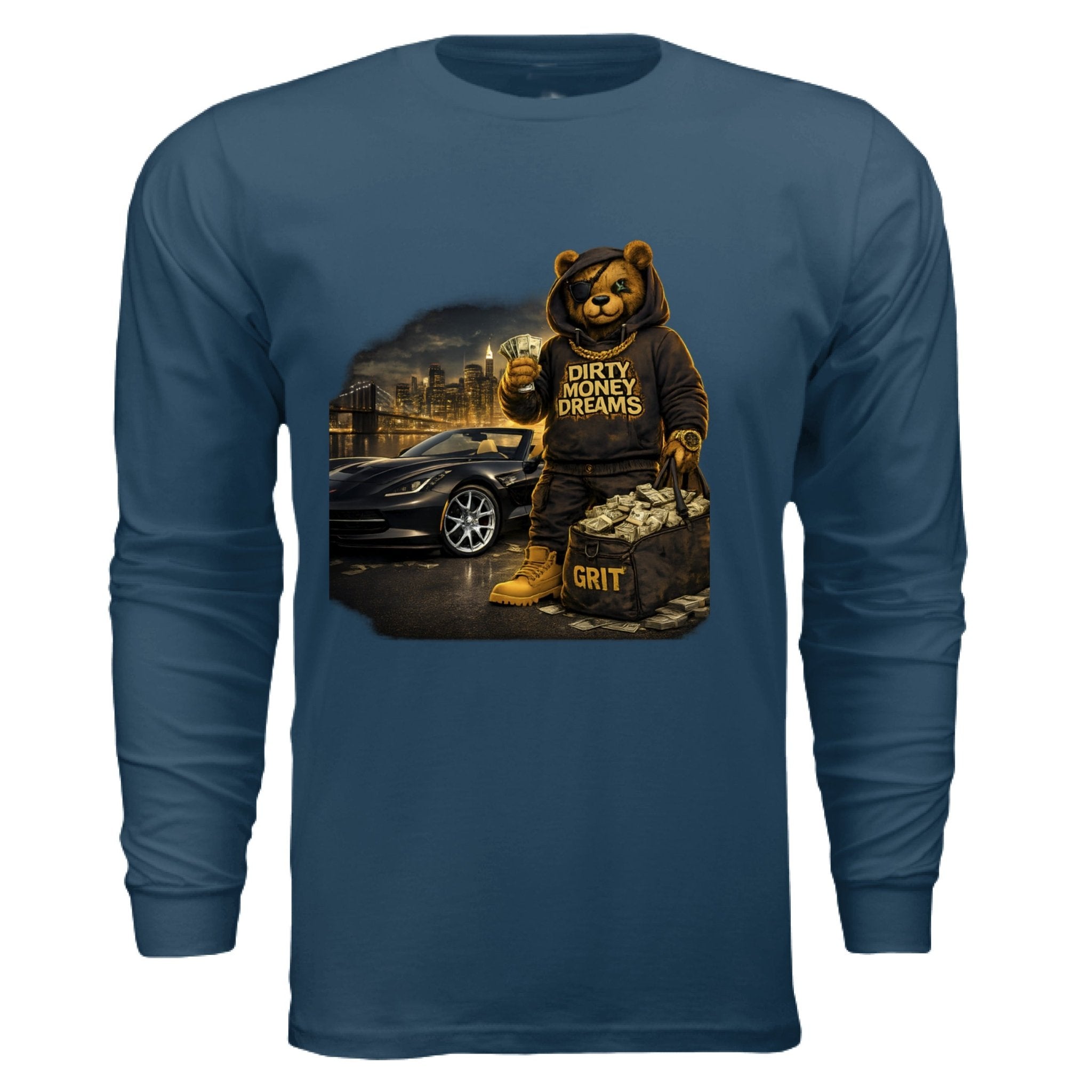 Everyday Discipline Graphic Long Sleeve Shirt – Motivational Streetwear | Dirty Money Dreams - DIRTY MONEY DREAMS