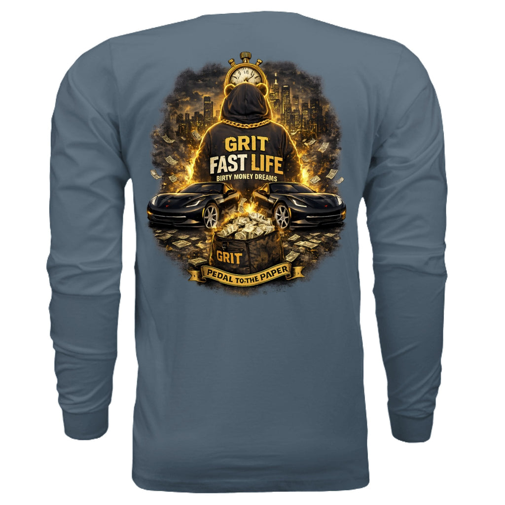 Everyday Discipline Graphic Long Sleeve Shirt – Motivational Streetwear | Dirty Money Dreams - DIRTY MONEY DREAMS