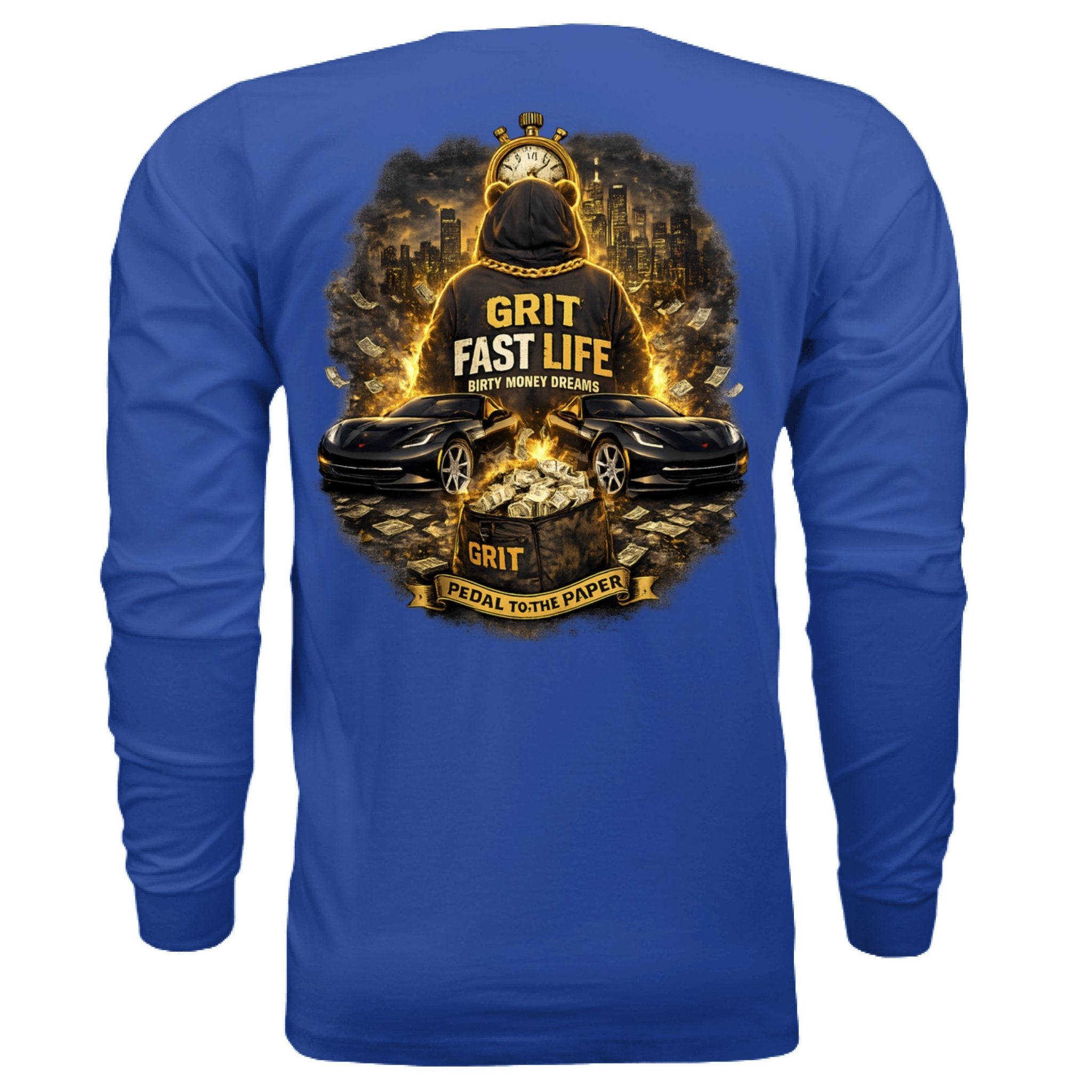 Everyday Discipline Graphic Long Sleeve Shirt – Motivational Streetwear | Dirty Money Dreams - DIRTY MONEY DREAMS