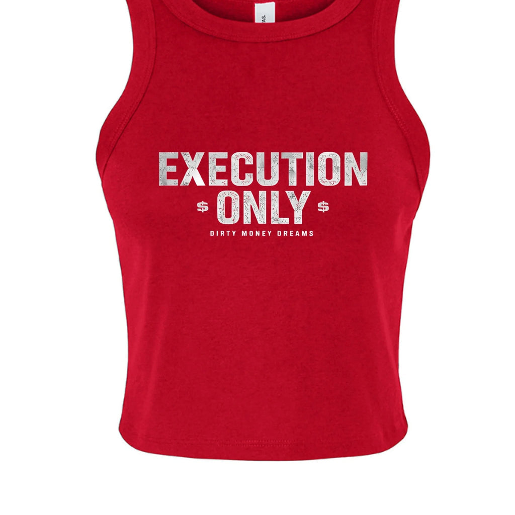 Execution Only Tank – Women’s Crop Fitness Top | Dirty Money Dreams - DIRTY MONEY DREAMS