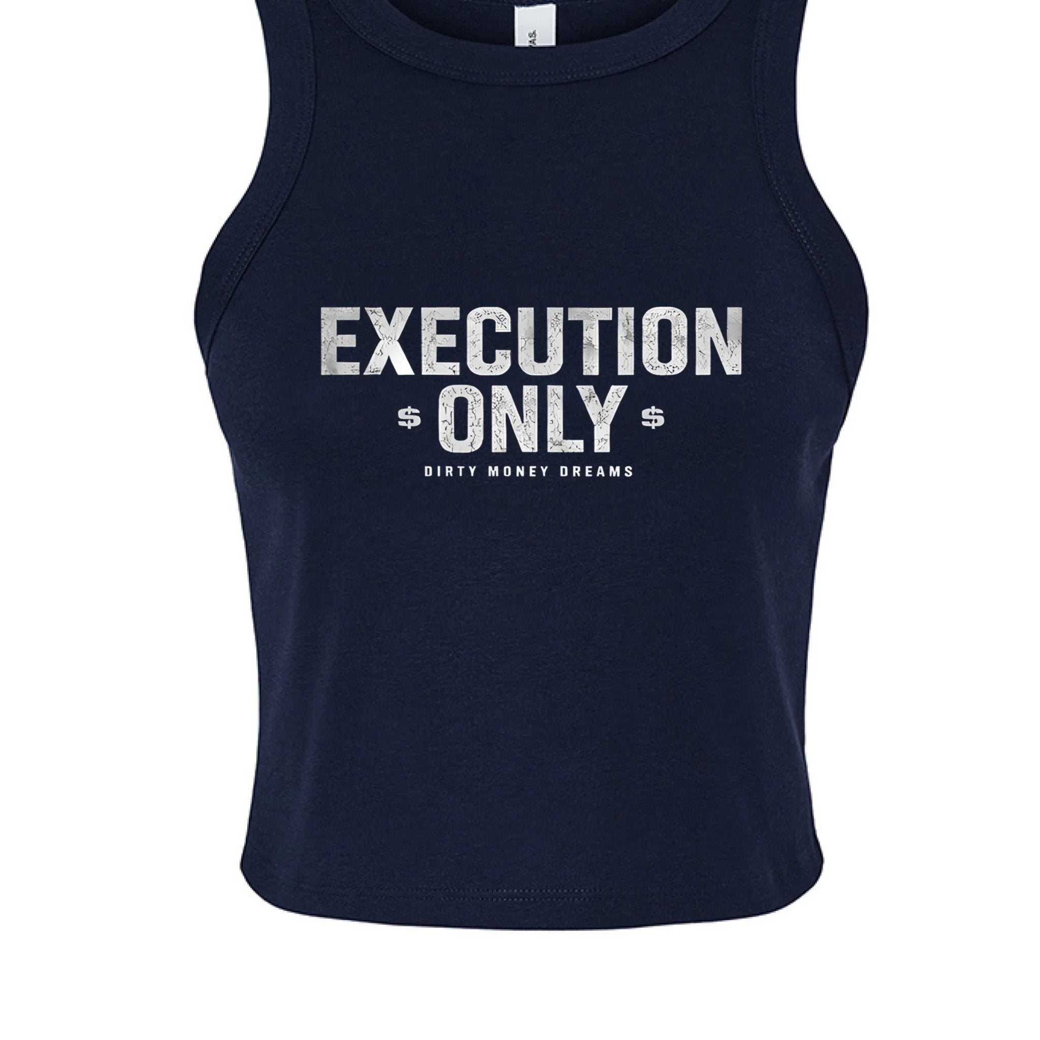 Execution Only Tank – Women’s Crop Fitness Top | Dirty Money Dreams - DIRTY MONEY DREAMS