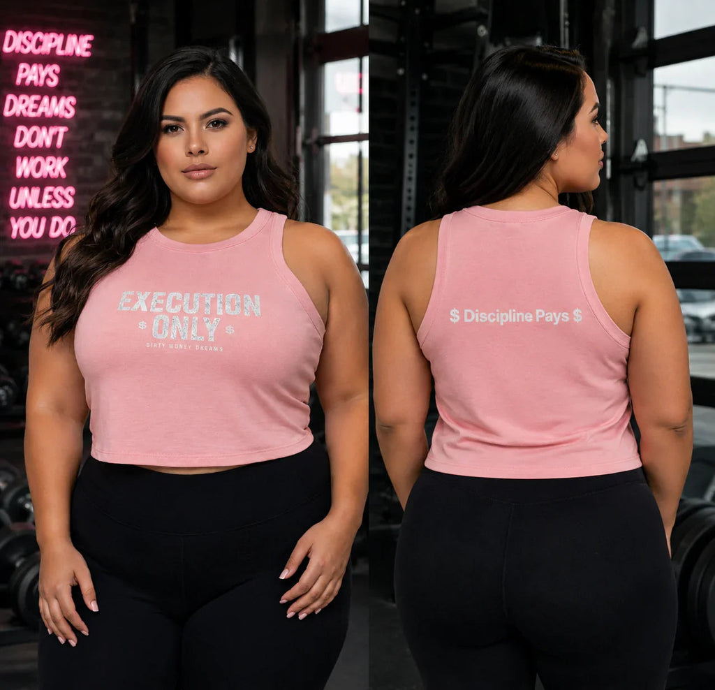 Execution Only Tank – Women’s Crop Fitness Top | Dirty Money Dreams - DIRTY MONEY DREAMS