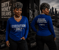 Execution Only Women’s Long Sleeve V - Neck Shirt – Premium Streetwear | Dirty Money Dreams - DIRTY MONEY DREAMS