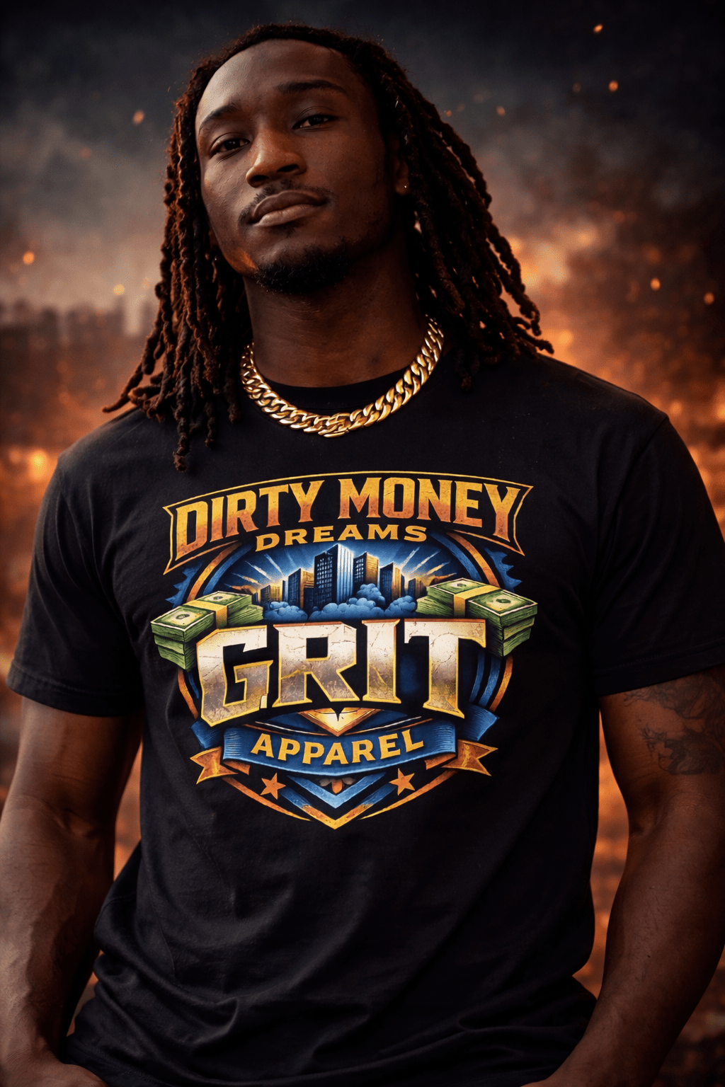 GRIT Signature Heavyweight T-Shirt | Dirty Money Dreams - DIRTY MONEY DREAMS