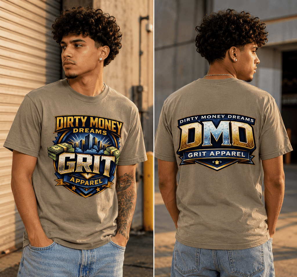 GRIT Signature Heavyweight T-Shirt | Dirty Money Dreams - DIRTY MONEY DREAMS