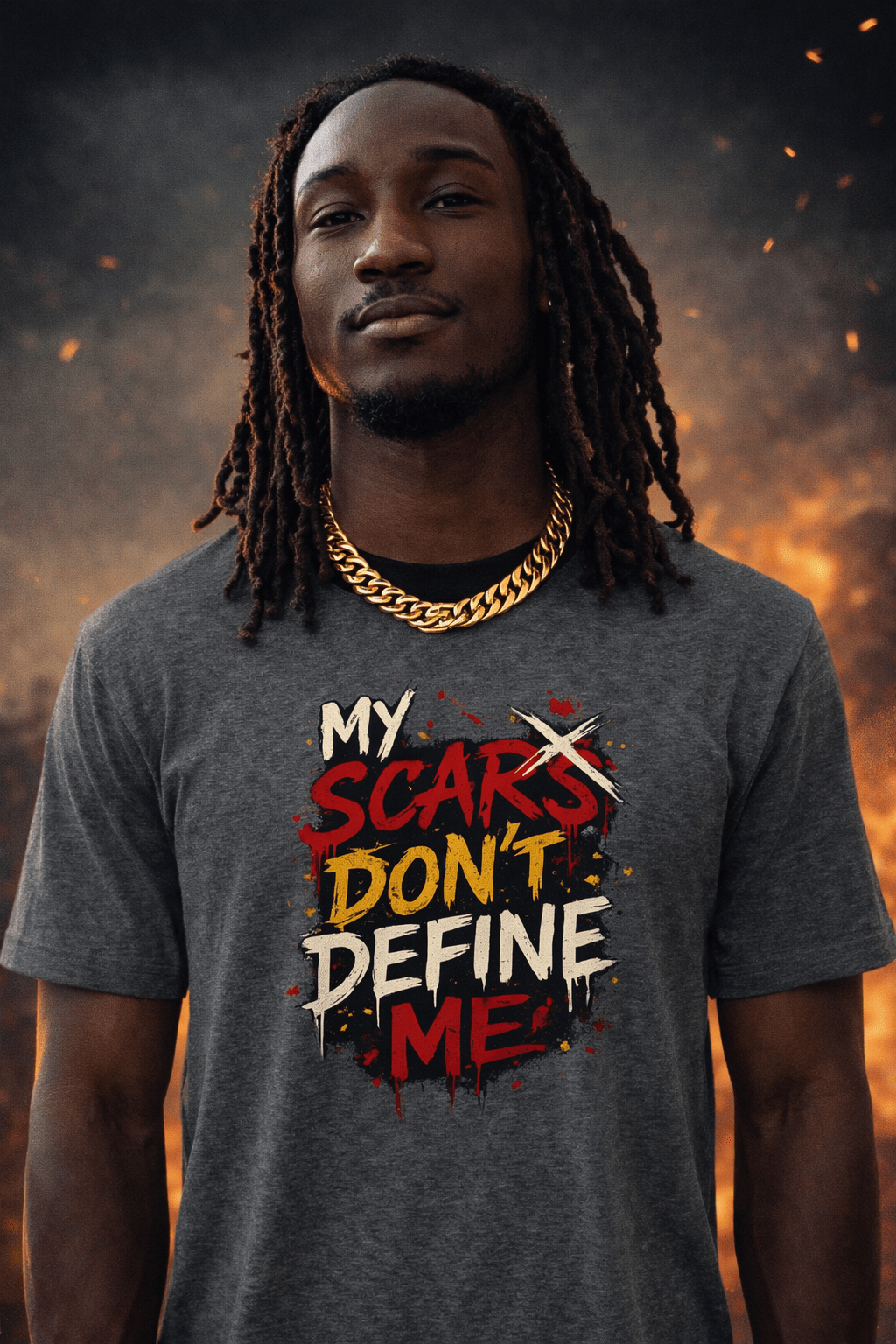My Scars Don’t Define Me Heavyweight T-Shirt | Dirty Money Dreams - DIRTY MONEY DREAMS