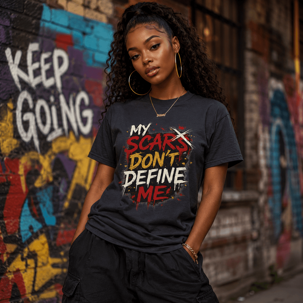 My Scars Don’t Define Me Heavyweight T-Shirt | Dirty Money Dreams - DIRTY MONEY DREAMS