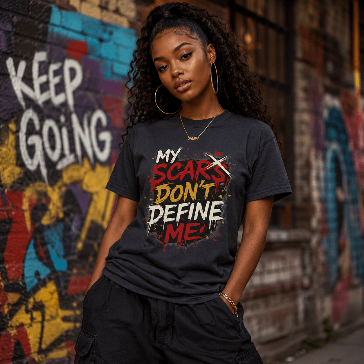 My Scars Don’t Define Me Heavyweight T-Shirt | Dirty Money Dreams - DIRTY MONEY DREAMS