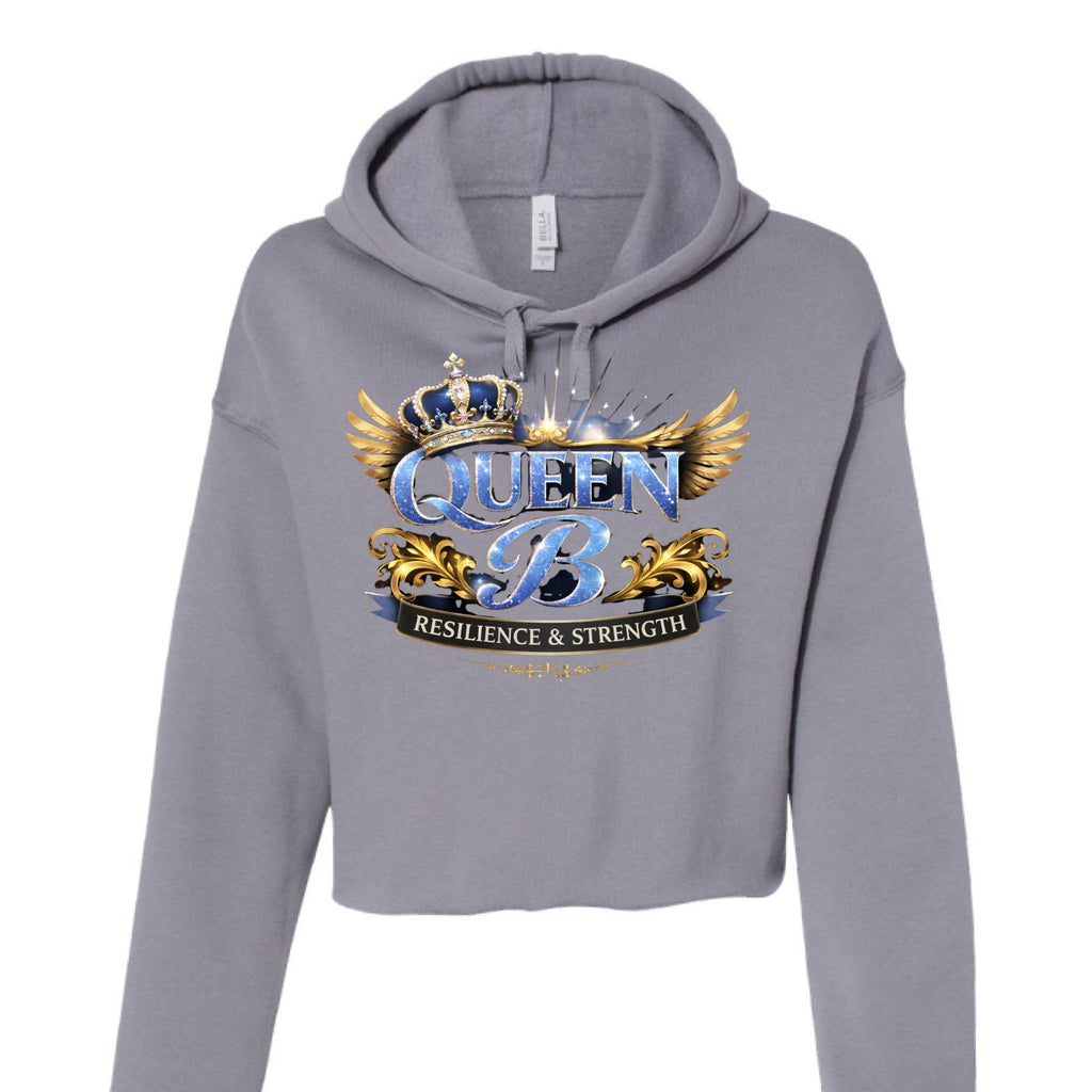 Queen B Crop Hoodie – Built Through Pressure | Dirty Money Dreams - DIRTY MONEY DREAMS