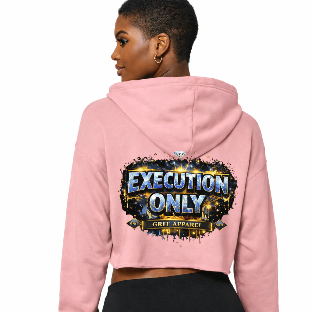 Queen B Crop Hoodie – Built Through Pressure | Dirty Money Dreams - DIRTY MONEY DREAMS