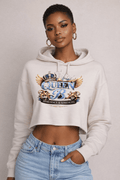 Queen B Crop Hoodie – Built Through Pressure | Dirty Money Dreams - DIRTY MONEY DREAMS