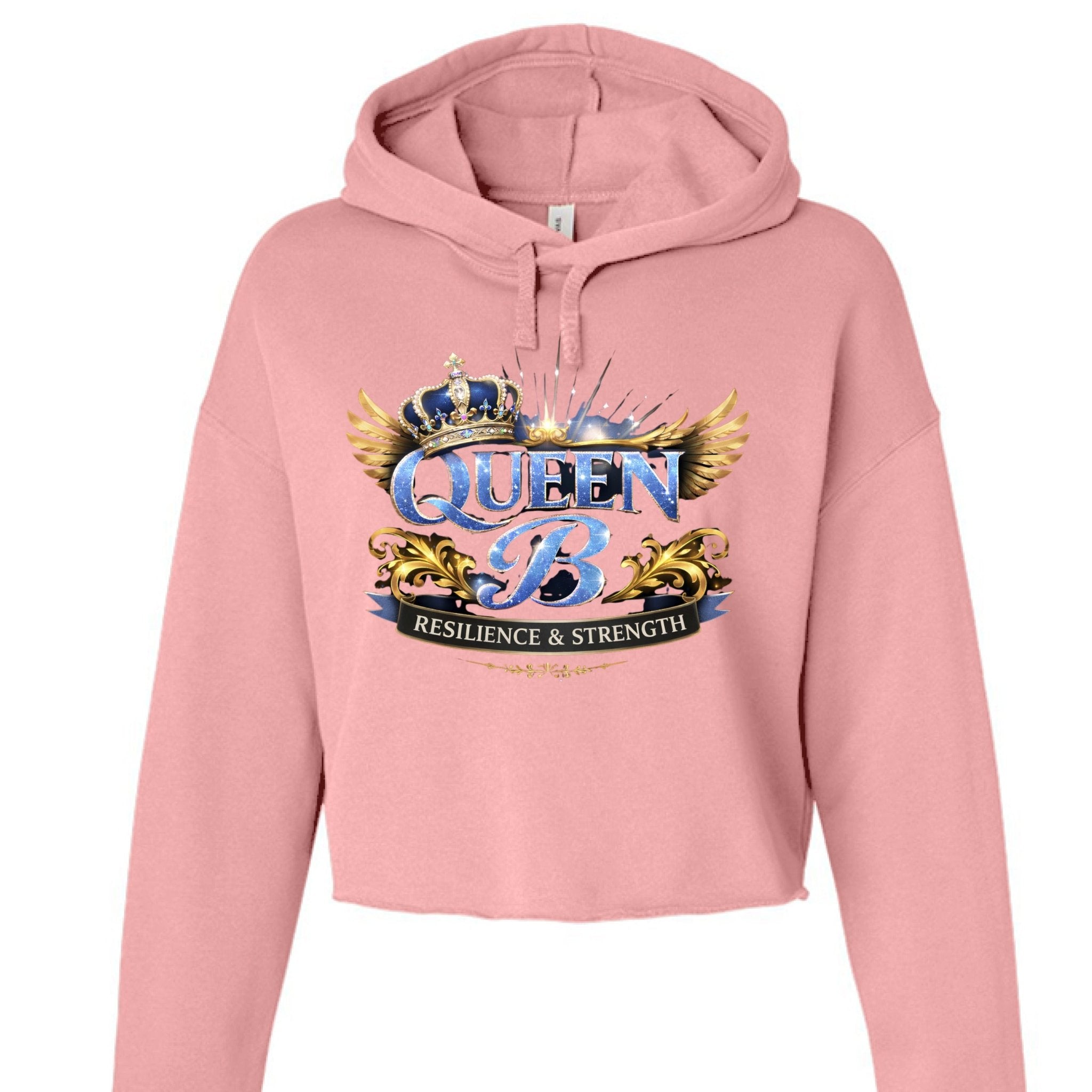 Queen B Crop Hoodie – Built Through Pressure | Dirty Money Dreams - DIRTY MONEY DREAMS