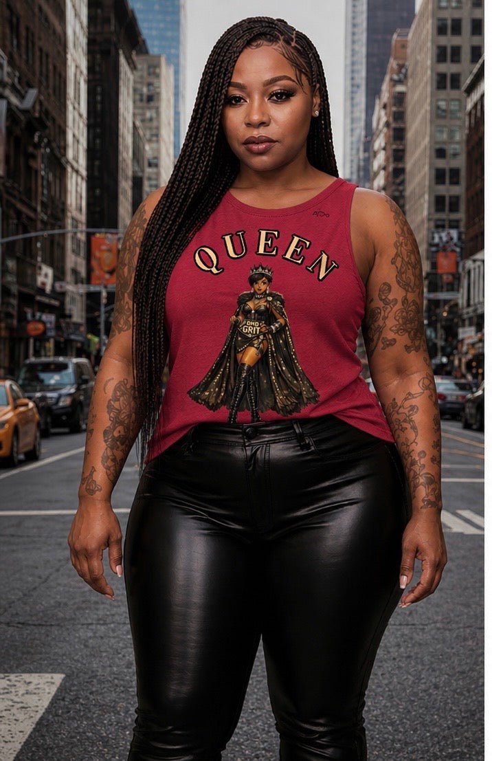 Queen Women’s Graphic Tank Top – Motivational Streetwear | Dirty Money Dreams - DIRTY MONEY DREAMS
